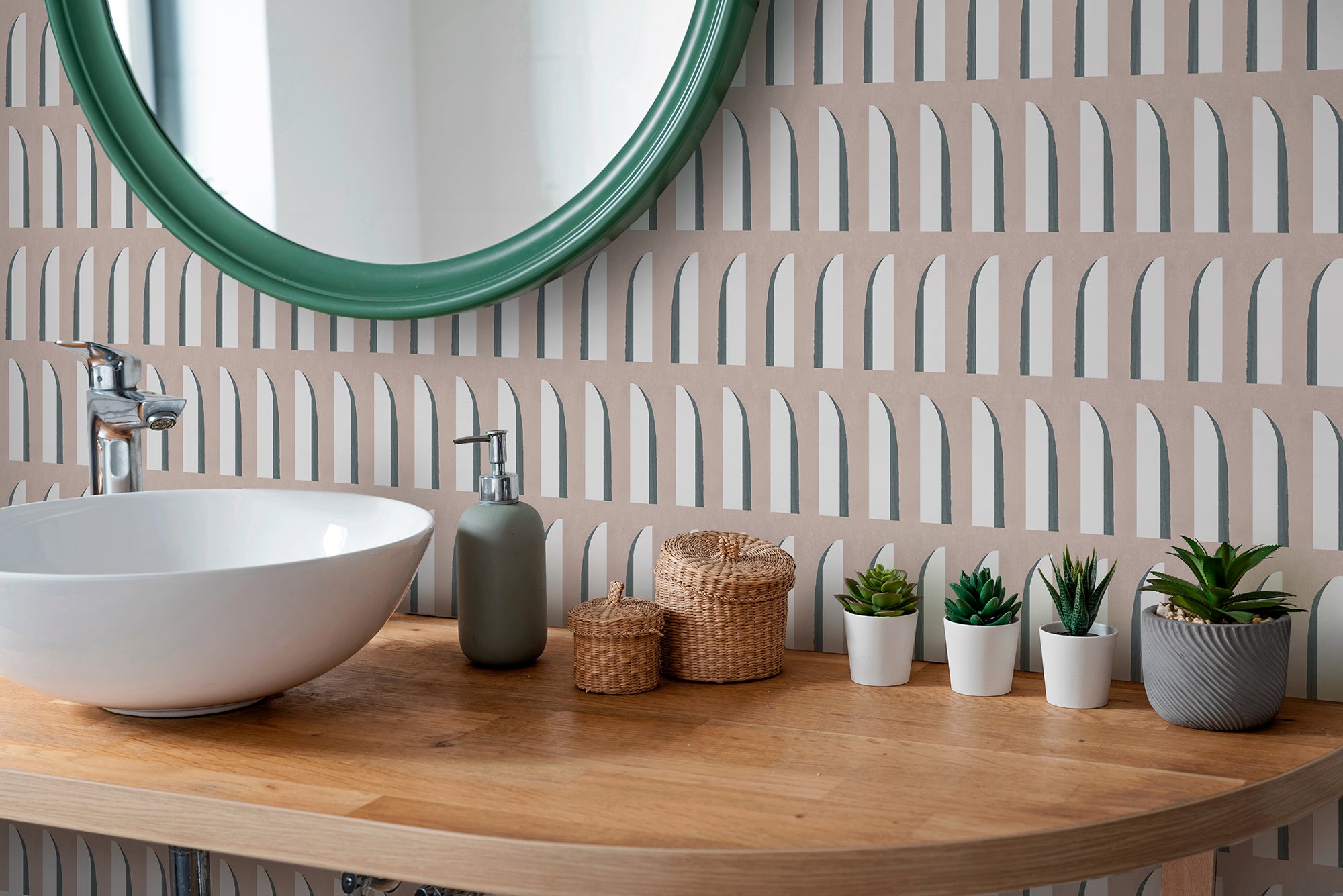 LIVDEN Sustainable Wallpaper Installed in Bathroom