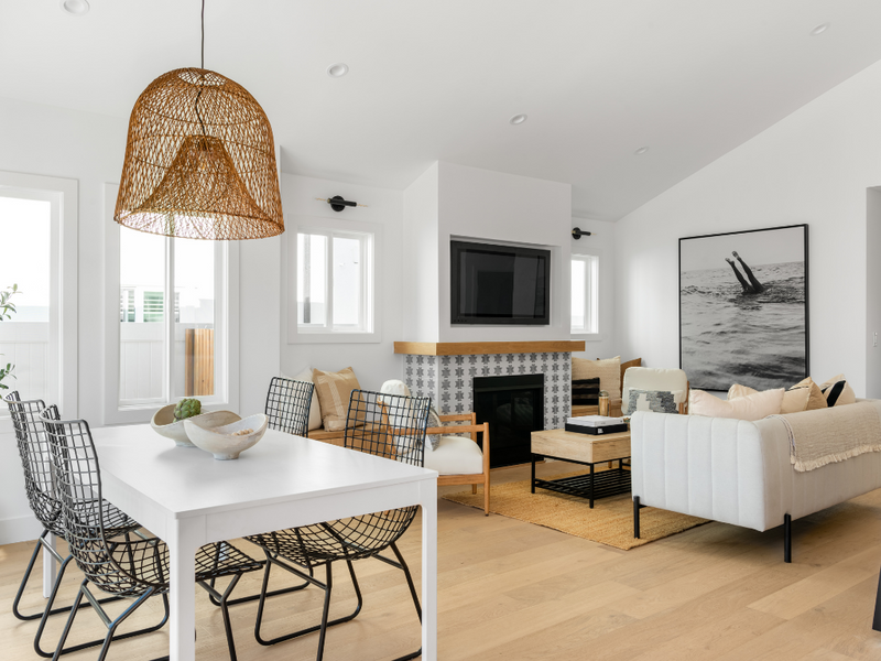 See This Modern Newport Beach Bungalow use Sustainable Tile in 3 Ways