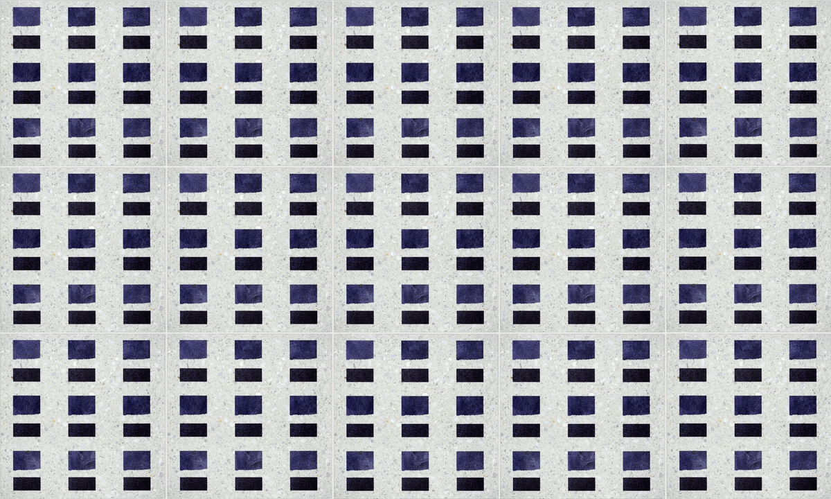 Navy Blue: Chunky Terrazzo