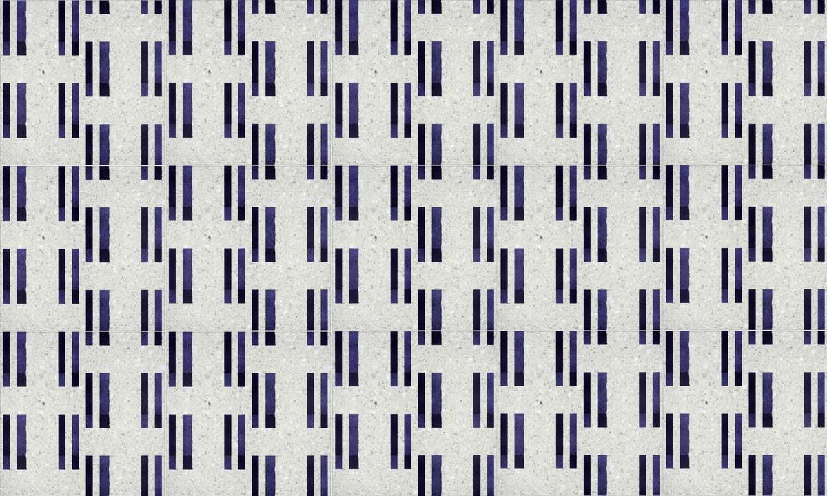 Navy Blue: Chunky Terrazzo